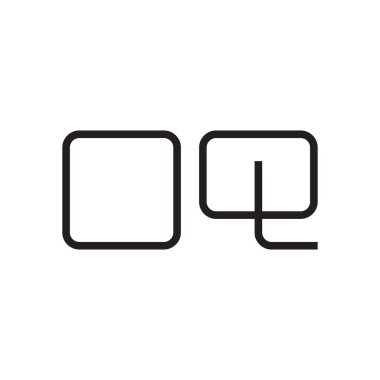 oq ilk harf vektör logo simgesi