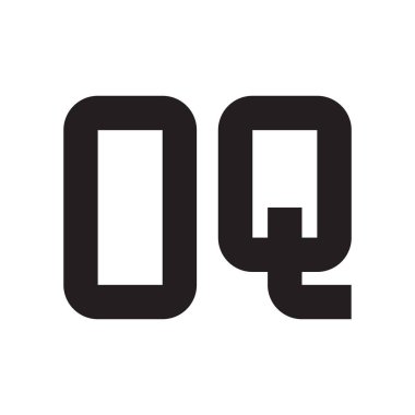 oq ilk harf vektör logo simgesi