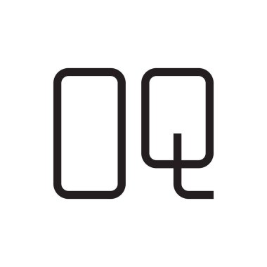 oq ilk harf vektör logo simgesi