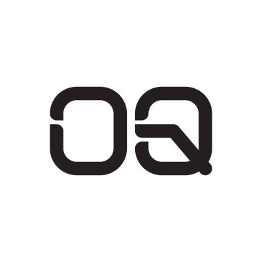 oq ilk harf vektör logo simgesi