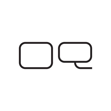 oq ilk harf vektör logo simgesi