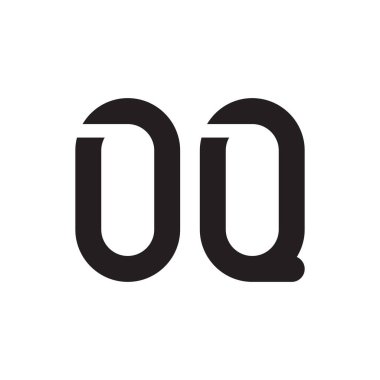 oq ilk harf vektör logo simgesi