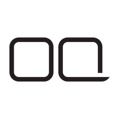oq ilk harf vektör logo simgesi