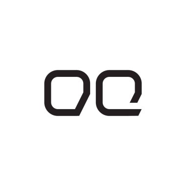 oq ilk harf vektör logo simgesi
