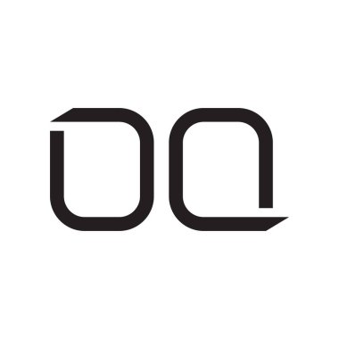 oq ilk harf vektör logo simgesi