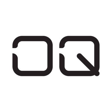 oq ilk harf vektör logo simgesi