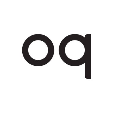 oq ilk harf vektör logo simgesi