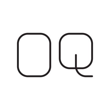 oq ilk harf vektör logo simgesi