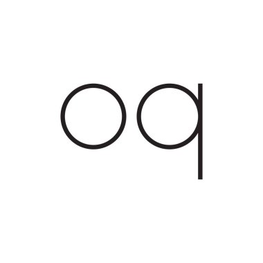 oq ilk harf vektör logo simgesi