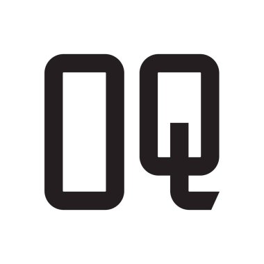 oq ilk harf vektör logo simgesi
