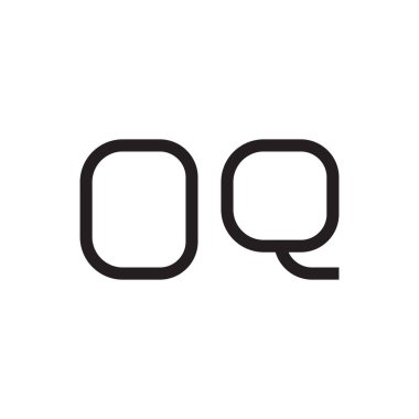 oq ilk harf vektör logo simgesi