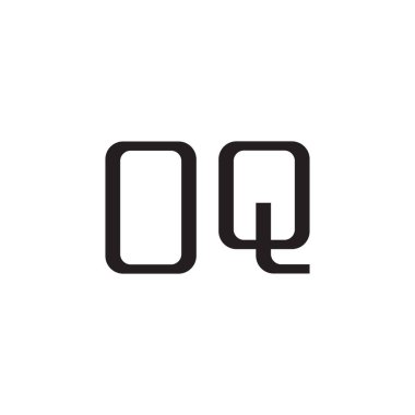 oq ilk harf vektör logo simgesi