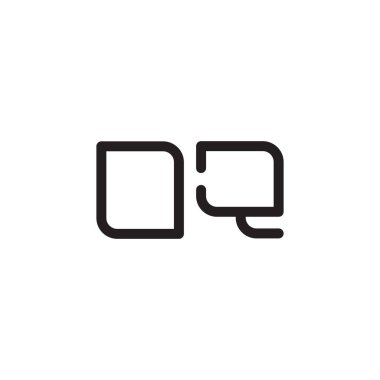 oq ilk harf vektör logo simgesi