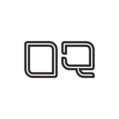 oq ilk harf vektör logo simgesi