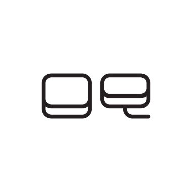 oq ilk harf vektör logo simgesi