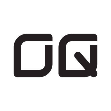 oq ilk harf vektör logo simgesi