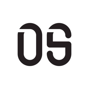 os ilk harf vektör logo simgesi