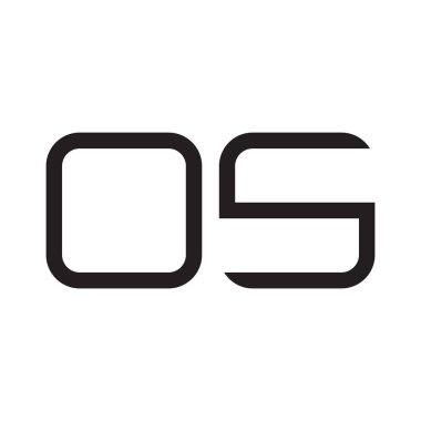 os ilk harf vektör logo simgesi