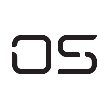 os ilk harf vektör logo simgesi