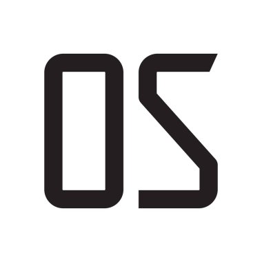 os ilk harf vektör logo simgesi