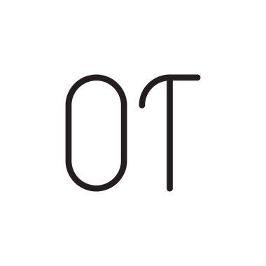 ilk harf vektör logo simgesi