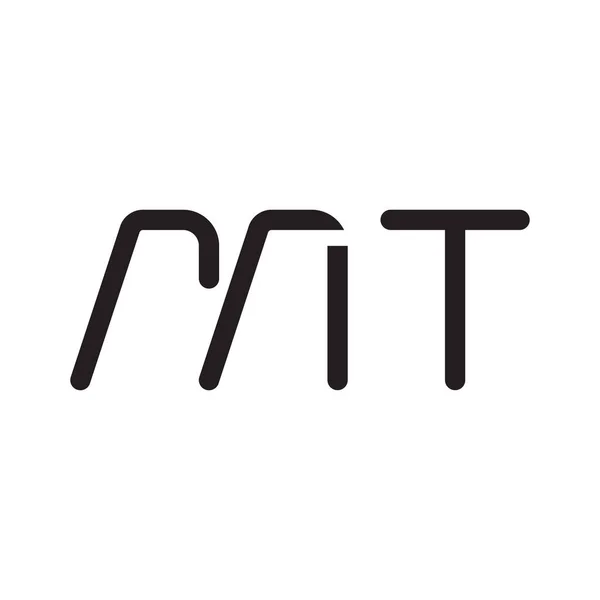 Mt初期文字ベクトルロゴアイコン — ストックベクタ