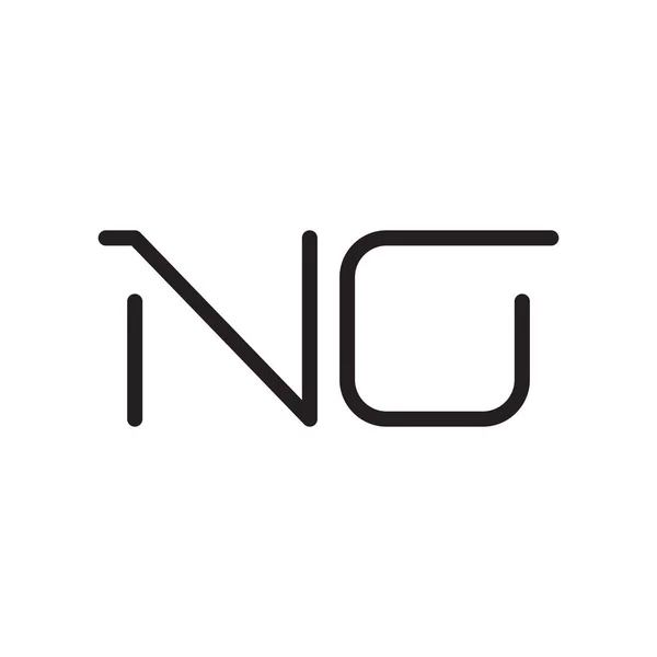 Nenhum Ícone Logotipo Vetor Letra Inicial —  Vetores de Stock