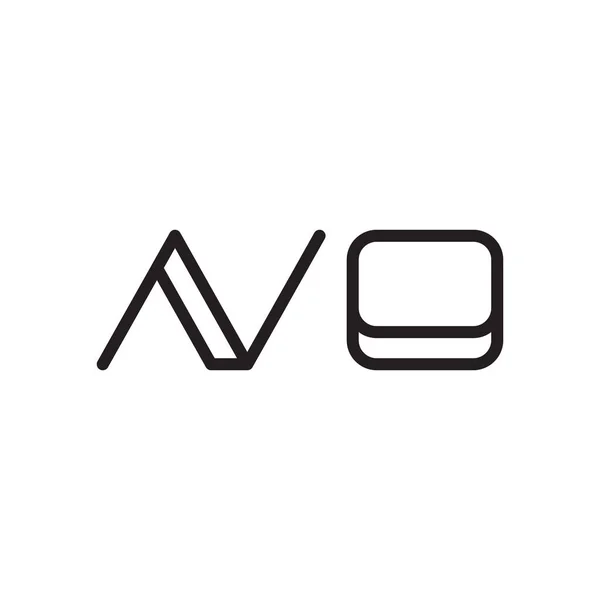 Kein Anfangsbuchstabenvektor Logo Symbol — Stockvektor