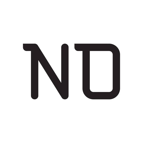Nessuna Icona Iniziale Del Logo Vettoriale Della Lettera — Vettoriale Stock