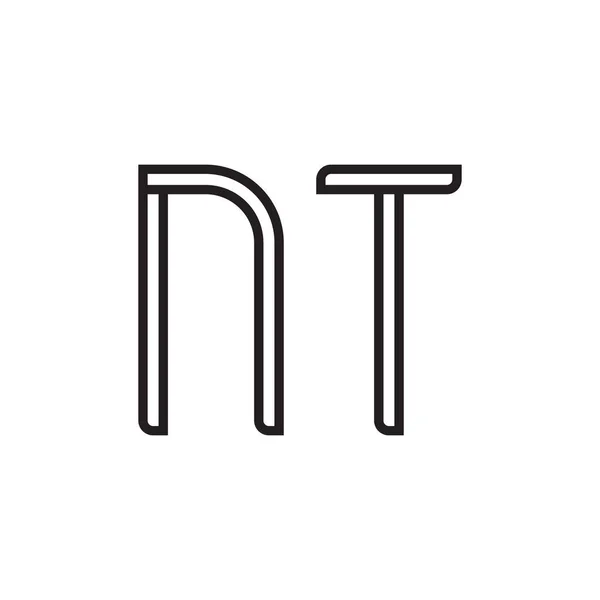 Nt頭文字ベクトルロゴアイコン — ストックベクタ