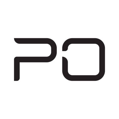 Po ilk harf vektör logosu simgesi