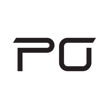 Po ilk harf vektör logosu simgesi