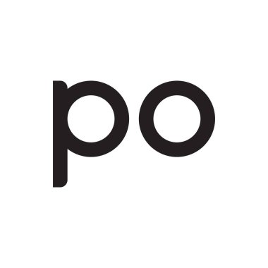 Po ilk harf vektör logosu simgesi