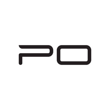 Po ilk harf vektör logosu simgesi