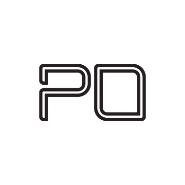 Po ilk harf vektör logosu simgesi