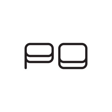 Po ilk harf vektör logosu simgesi