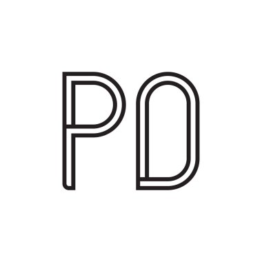 Po ilk harf vektör logosu simgesi