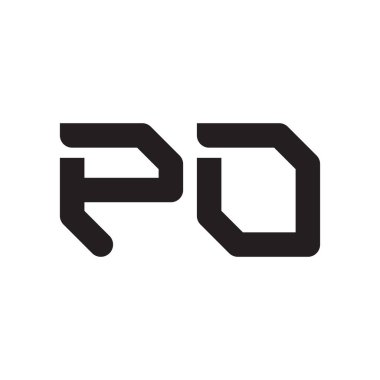 Po ilk harf vektör logosu simgesi