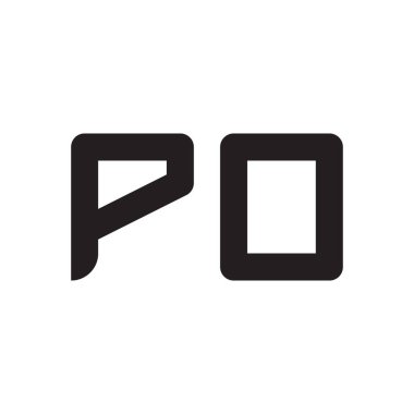 Po ilk harf vektör logosu simgesi