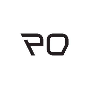 Po ilk harf vektör logosu simgesi