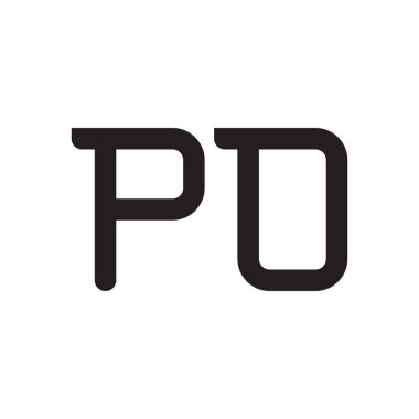 Po ilk harf vektör logosu simgesi