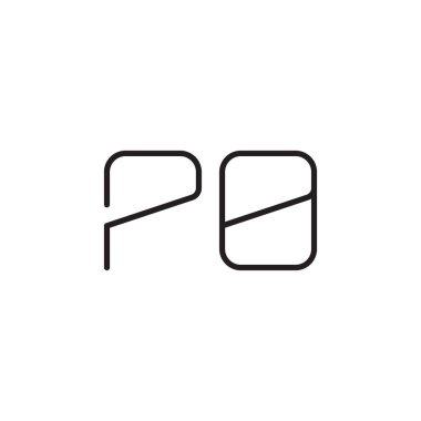 Po ilk harf vektör logosu simgesi