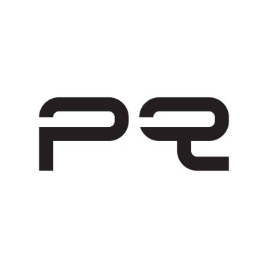 pq ilk harf vektör logo simgesi