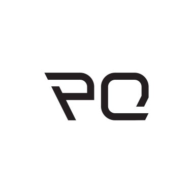 pq ilk harf vektör logo simgesi