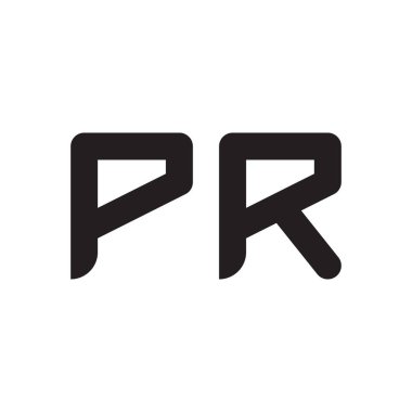 pr ilk harf vektör logo simgesi