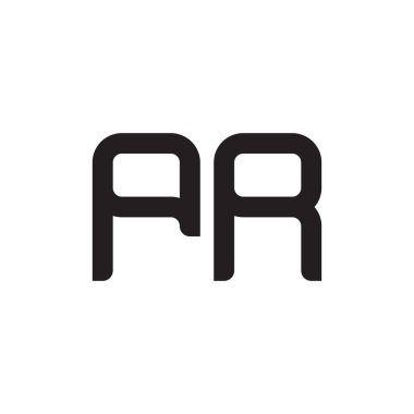 pr ilk harf vektör logo simgesi