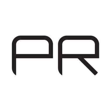 pr ilk harf vektör logo simgesi