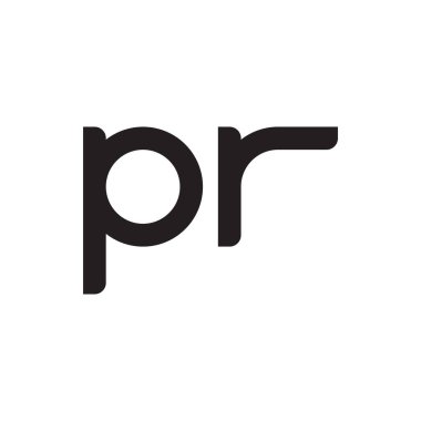 pr ilk harf vektör logo simgesi