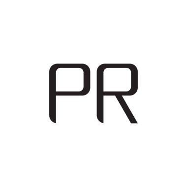 pr ilk harf vektör logo simgesi