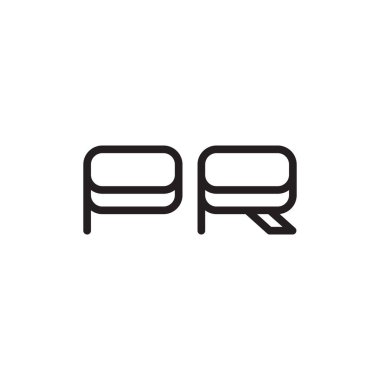 pr ilk harf vektör logo simgesi
